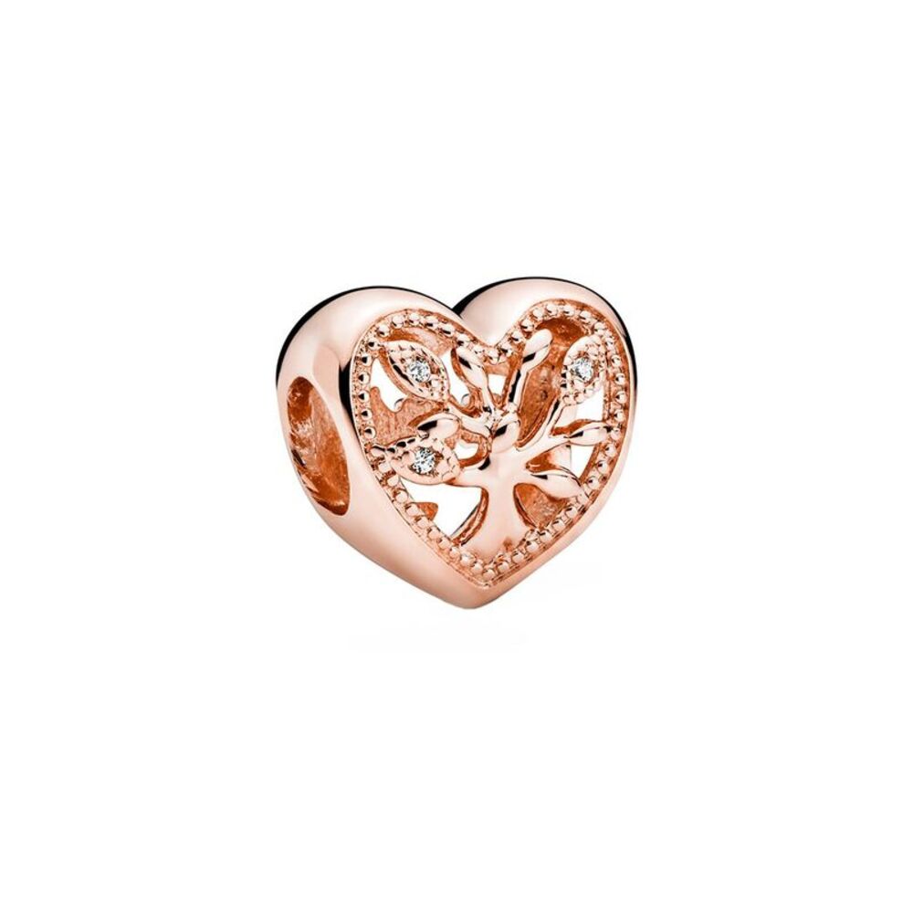 Pandora Moments 14K Rose Gold Plated Cz Charm
